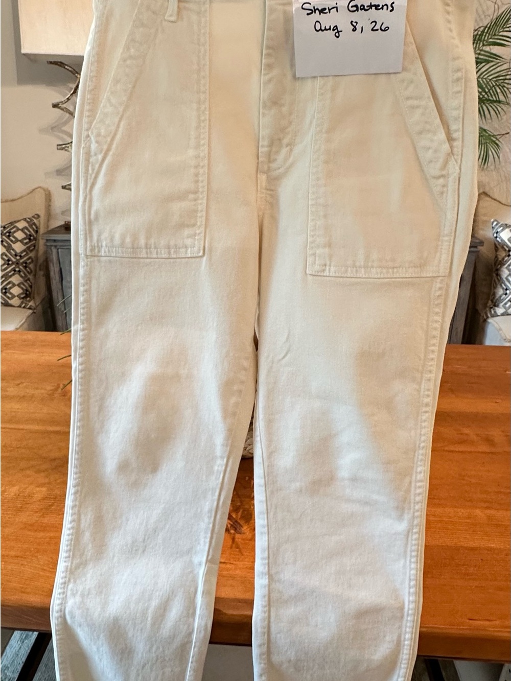 Women's Ecru High-Rise Jean